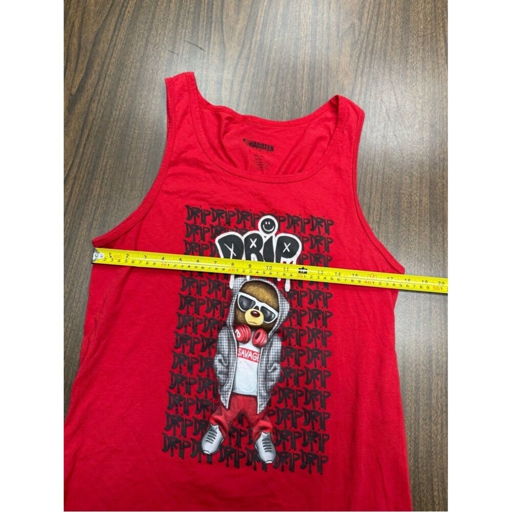 HardTen Clothing Red DRIP Graphic Tank Top men’s size Medium - Picture 4 of 6